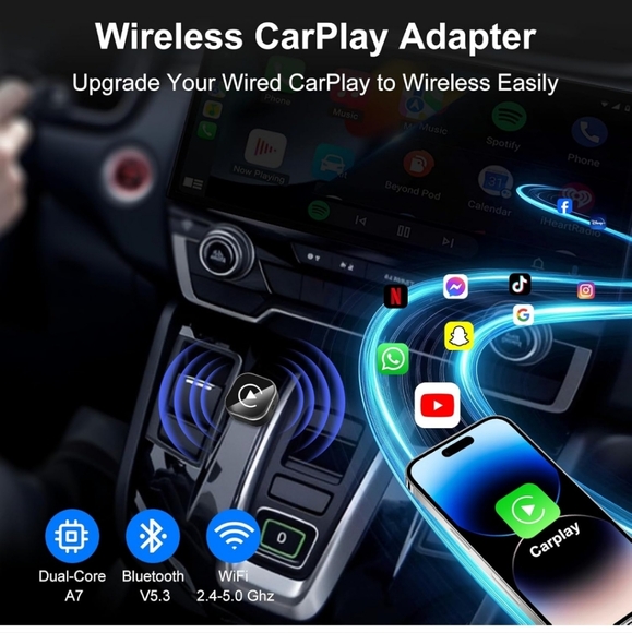 Wireless CarPlay & Android Auto Adapter - Picture 3 of 7